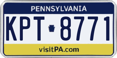 PA license plate KPT8771
