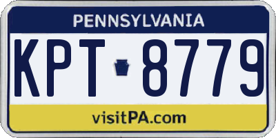 PA license plate KPT8779