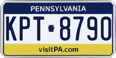 PA license plate KPT8790