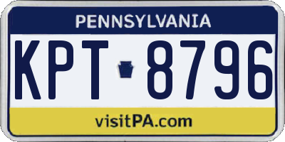 PA license plate KPT8796