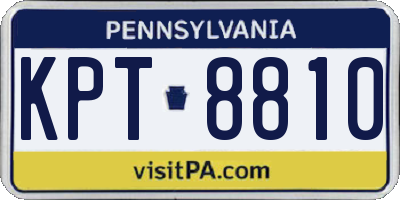 PA license plate KPT8810
