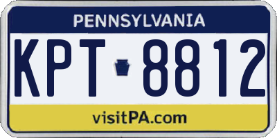 PA license plate KPT8812