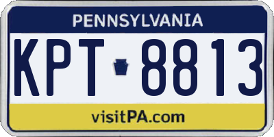 PA license plate KPT8813
