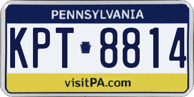 PA license plate KPT8814
