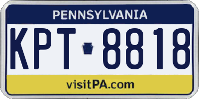 PA license plate KPT8818