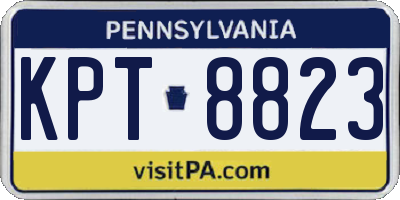 PA license plate KPT8823