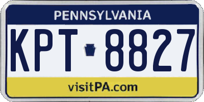 PA license plate KPT8827