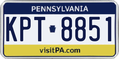 PA license plate KPT8851