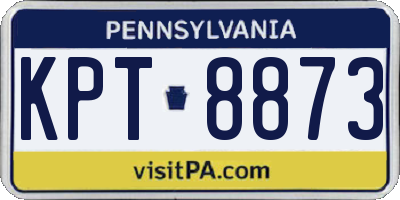 PA license plate KPT8873