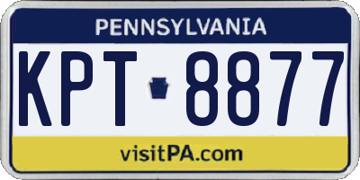 PA license plate KPT8877