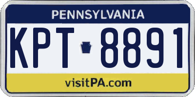 PA license plate KPT8891