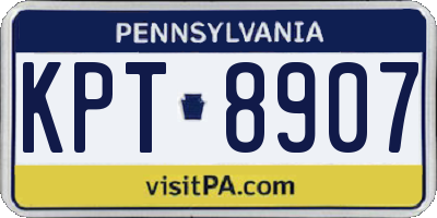 PA license plate KPT8907