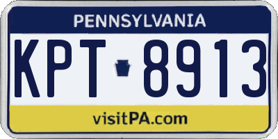 PA license plate KPT8913