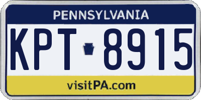PA license plate KPT8915