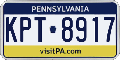 PA license plate KPT8917