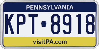 PA license plate KPT8918