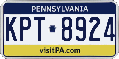 PA license plate KPT8924