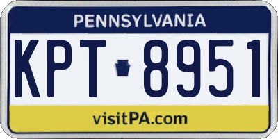 PA license plate KPT8951