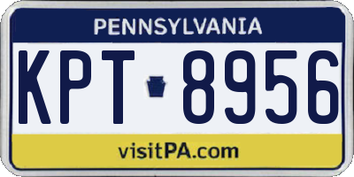 PA license plate KPT8956