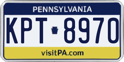 PA license plate KPT8970