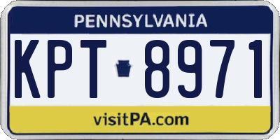 PA license plate KPT8971