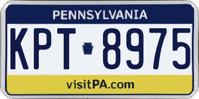 PA license plate KPT8975