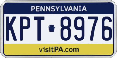 PA license plate KPT8976
