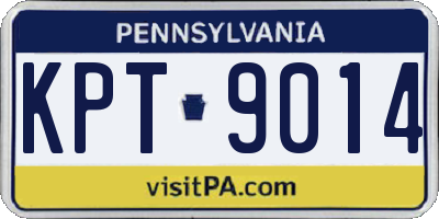 PA license plate KPT9014