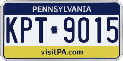 PA license plate KPT9015