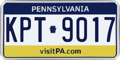 PA license plate KPT9017