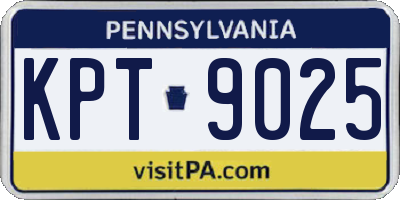 PA license plate KPT9025