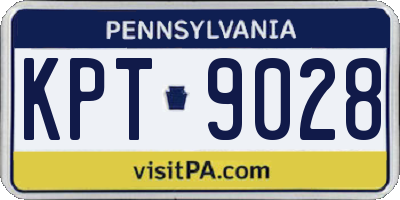 PA license plate KPT9028
