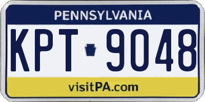 PA license plate KPT9048