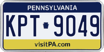 PA license plate KPT9049