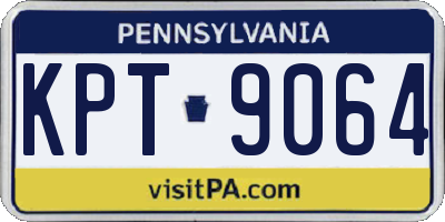 PA license plate KPT9064