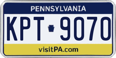 PA license plate KPT9070