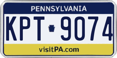 PA license plate KPT9074
