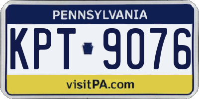 PA license plate KPT9076