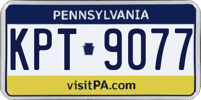 PA license plate KPT9077