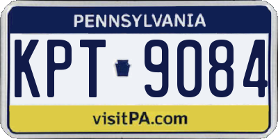 PA license plate KPT9084
