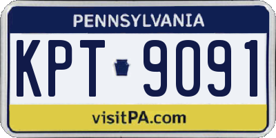PA license plate KPT9091