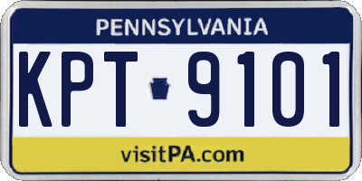 PA license plate KPT9101