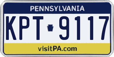 PA license plate KPT9117