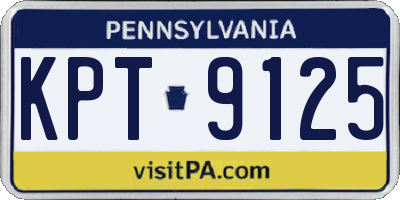 PA license plate KPT9125