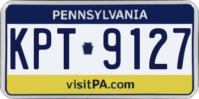 PA license plate KPT9127