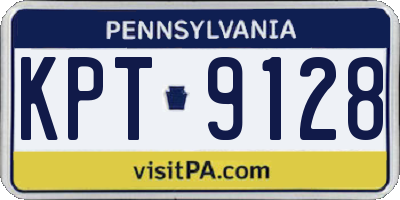 PA license plate KPT9128