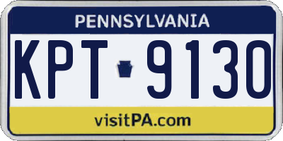 PA license plate KPT9130