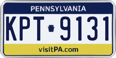 PA license plate KPT9131