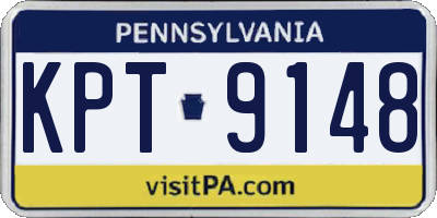 PA license plate KPT9148