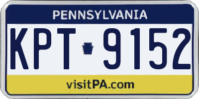 PA license plate KPT9152